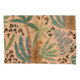 Jungle leopard print: animal seamless pattern. pillowcase