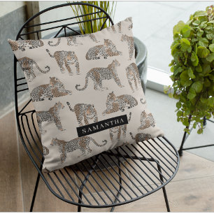 Jungle Leopard Wild Animal Pattern   Cushion