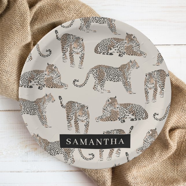 Jungle Leopard Wild Animal Pattern   Paper Plate (Creator Uploaded)