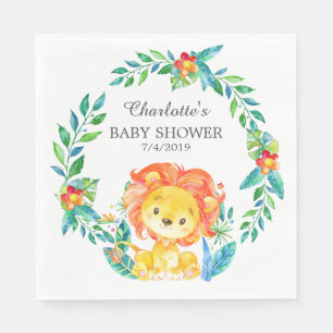 Jungle Lion Baby Shower  Paper Napkins