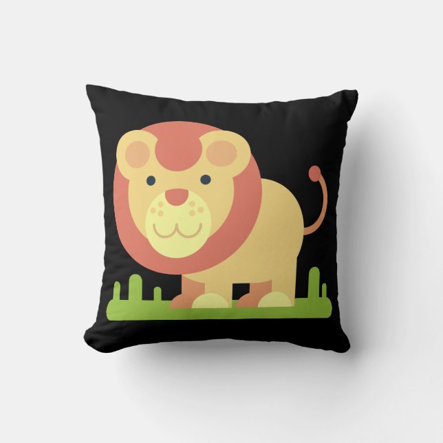 jungle lion pillow (Front)