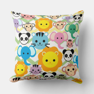jungle, lion, tiger, Throw Pillow 20" x 20"