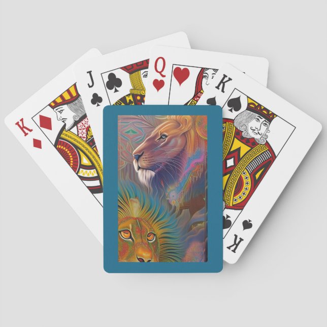 jungle lions playing cards (Back)