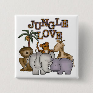 Jungle Love 15 Cm Square Badge