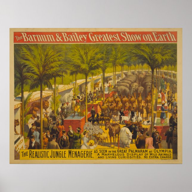 Jungle Menagerie at Olympia Circus Poster (Front)