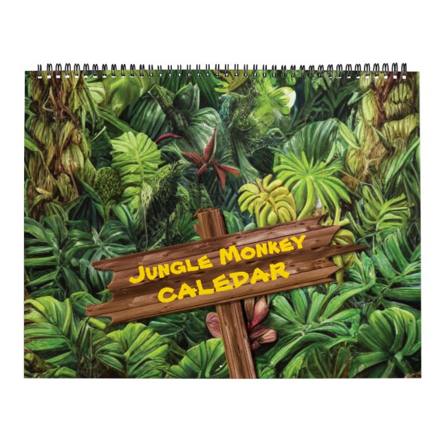 Jungle Monkey Art Illustration Calendar (Cover)
