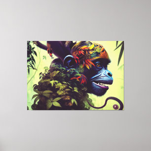 Jungle Monkey Canvas Print