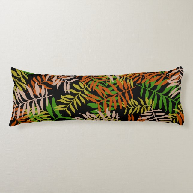 JUNGLE NATURE LEAVES  BODY CUSHION (Front)