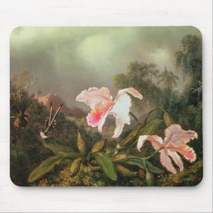 Jungle orchids and hummingbirds, 1872 mouse pad