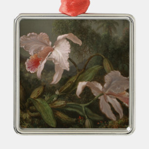 Jungle Orchids and Hummingbirds Metal Tree Decoration