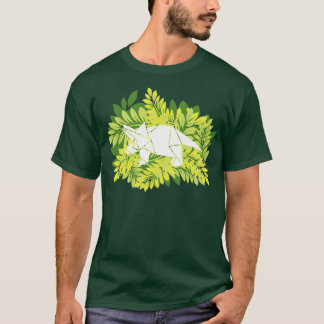 Jungle Origami Triceratops  T-Shirt