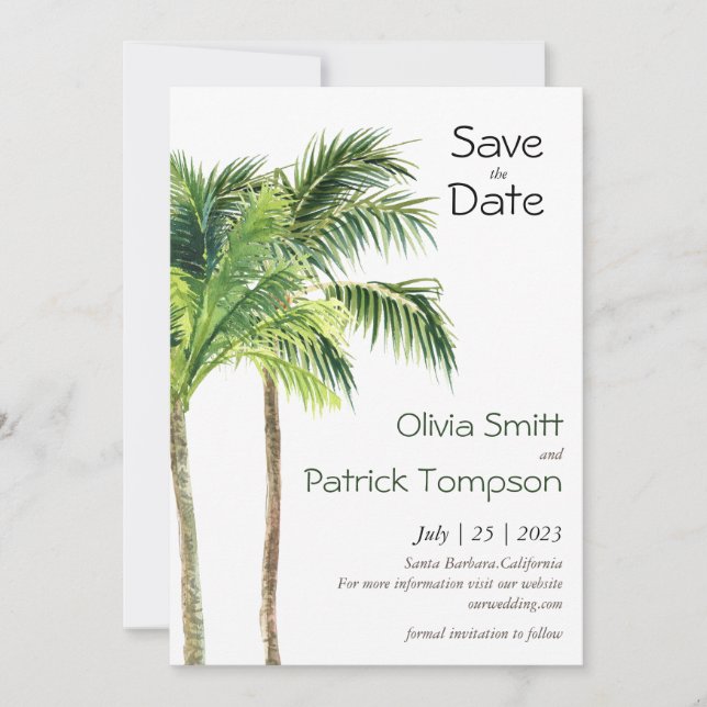 Jungle palm watercolor tropical  (Front)