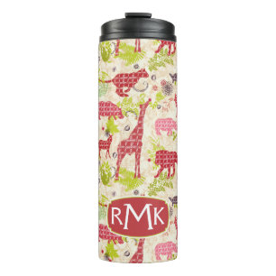 Jungle paradise Monogram Thermal Tumbler