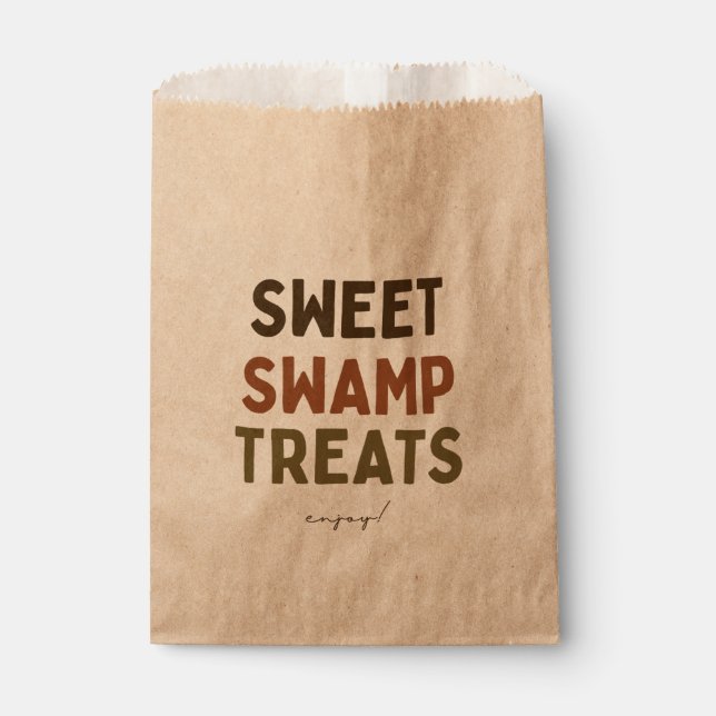 Jungle Party Favor - Sweet Swamp Treat Kraft Bags (Front)