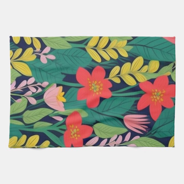 Jungle pattern tea towel (Horizontal)