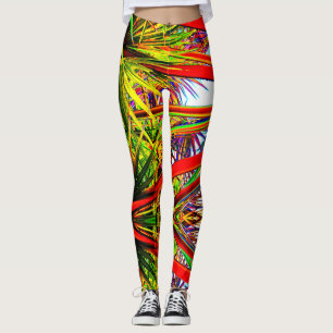 Jungle Pattern With Foliage Texture Leggings