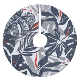 Jungle Plants: Floral Organic Seamless Brushed Polyester Tree Skirt