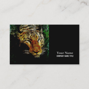 jungle predator wildlife safari animal wild tiger business card