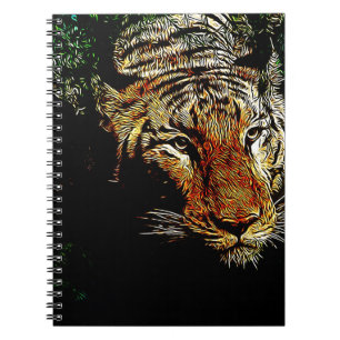 jungle predator wildlife safari animal wild tiger notebook