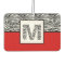 Jungle Print Zebra Stripe Monogram + Red