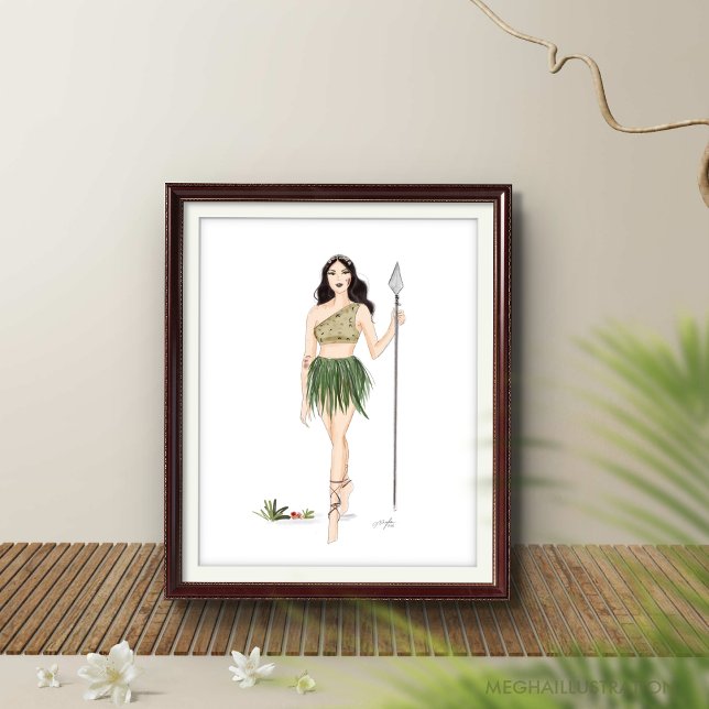 Jungle queen, fashion illustration, poster (Creator Uploaded)