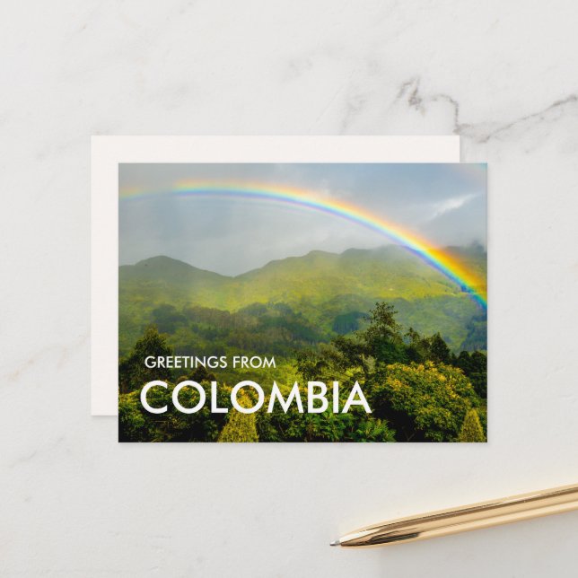 Jungle Rainbow Bogota Colombia Postcard (Front/Back In Situ)