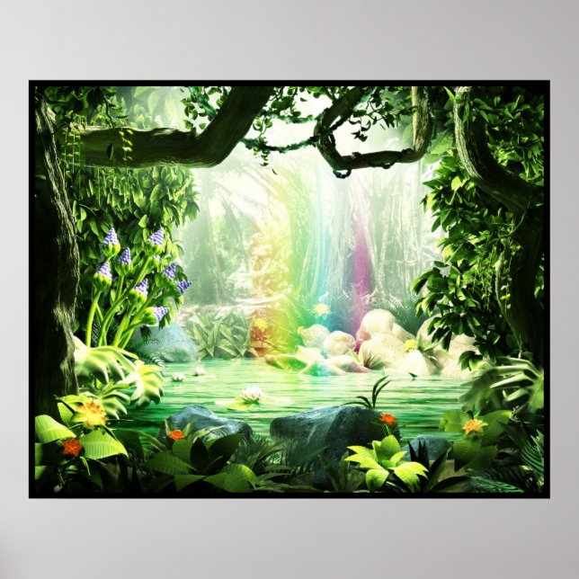 Jungle rainbow poster (Front)
