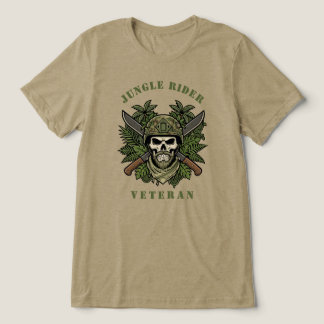 Jungle Rider Special Forces Veteran Skull Tri-Blend Shirt