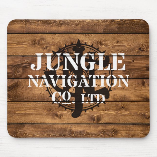 Jungle River Crate Stencil Mouse Pad (Front)