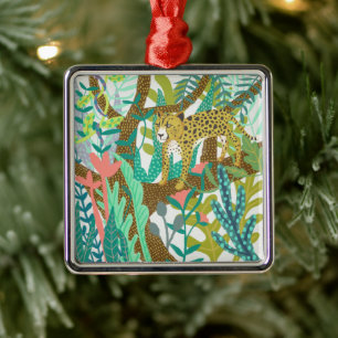Jungle Roar - Cheetah Metal Tree Decoration