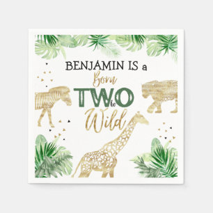 Jungle Safari 2nd birthday Napkin