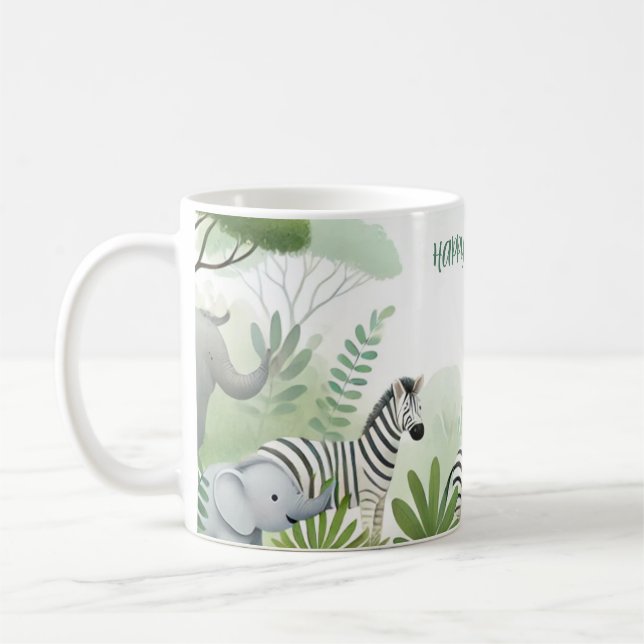 Jungle Safari Adventure: Kids' Birthday Mug (Left)