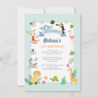 Jungle Safari Animals 1st Birthday Party