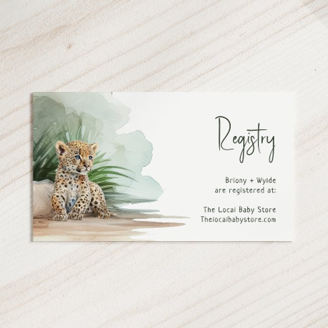 Jungle Safari Animals Baby Registry Enclosure Card (Creator Uploaded)