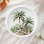 Jungle Safari Animals Baby Shower Paper Plate<br><div class="desc">Introducing our jungle safari animals baby shower paper plates, perfect for a cute and whimsical celebration! It features a modern safari animal theme with adorable jungle creatures like a monkey, elephant, giraffe, lion, and zebra. With its simple natural boho-inspired watercolor landscape, this sweet scene is ideal for welcoming a little...</div>