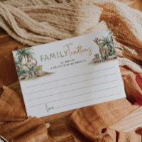 Jungle Safari Animals Family Traditions Card