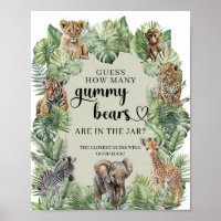 Jungle Safari Animals Guess How Many Gummy Bears