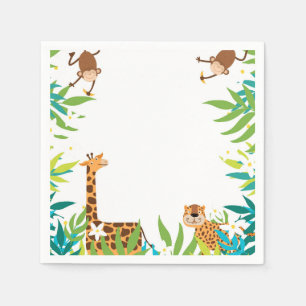 Jungle Safari Animals Party Napkins