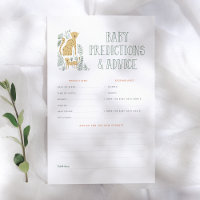 Jungle Safari Baby Predictions & Advice Game