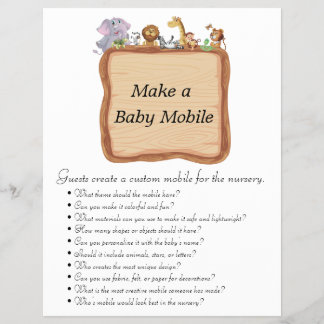 Jungle Safari Baby Shower Games Flyer