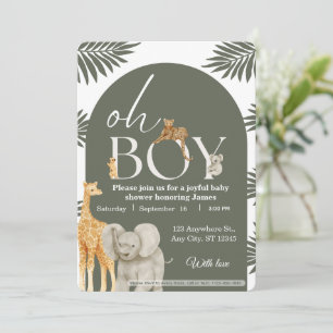 Jungle Safari Baby Shower Invitation
