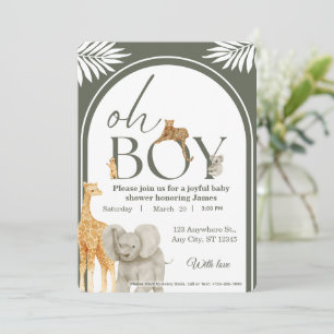 Jungle Safari Baby Shower Invitation