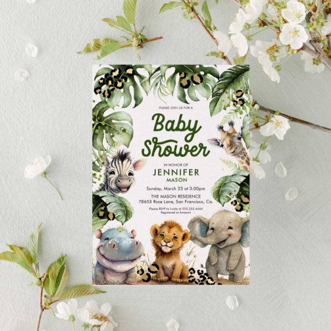 Jungle Safari Baby Shower Invitation (Creator Uploaded)