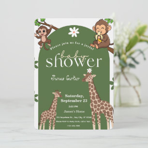 Jungle Safari Baby Shower Invitation