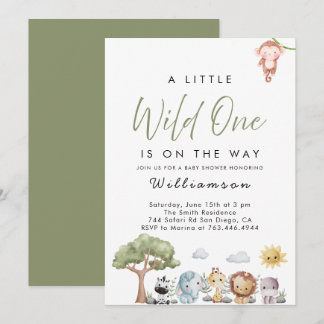 Jungle Safari Baby Shower Invitation