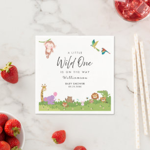 Jungle Safari Baby Shower Napkin