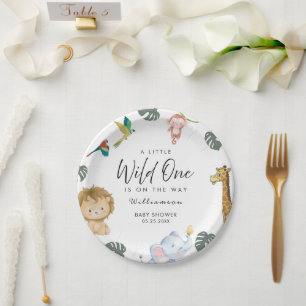 Jungle Safari Baby Shower Paper Plate