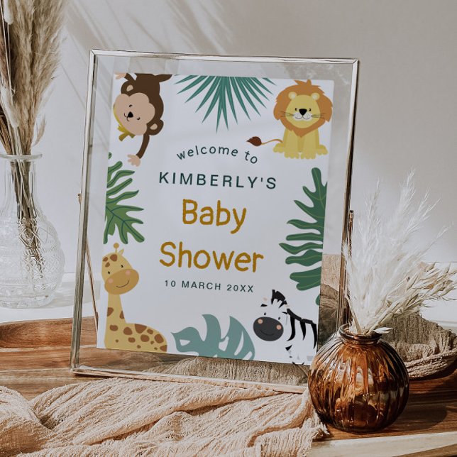 jungle safari baby shower welcome sign (Creator Uploaded)