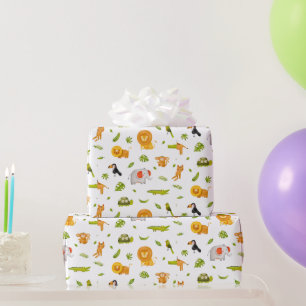 Jungle Safari Baby Shower Wrapping Paper