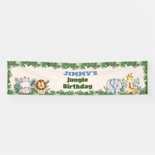 Jungle Safari Birthday  Banner